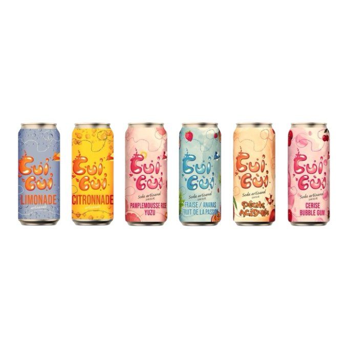 12 CANETTES  33CL "GAMME FRUITÉ" ET GAMME "EXOTIQUE"